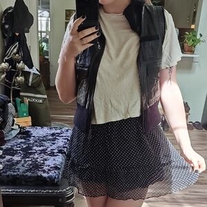 Sezane Black Silk Mini Skirt